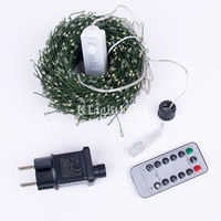 8 Modi Feuerwerkslichterkette Grüner Draht Warmweiße Stecker-Lichterkette für Innen und Außen Weihnachts- und Geburtstagsbeleuchtung