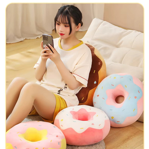 High Quality 3D Digital Print Donut Plush Sofa Chair Cushion Funny Food Shaped Ring Donut <b>Throw</b> Pillow for Home Decor - Product Image 3