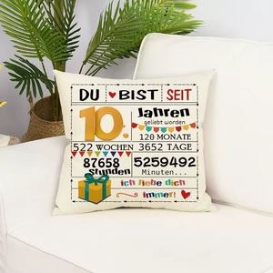 Fodera per cuscino per il <span class=keywords><strong>10</strong></span>° compleanno, per amico/a adolescente, figlia, figlio, sorella, fratello, fidanzata, fidanzato, cugino/a, compagno/a di classe - Product Image 3