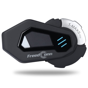 FreedConn-Auriculares con Bluetooth para casco de motocicleta, intercomunicador de grupo de 1200 metros para 4-6 conductores, para compartir música - Product Image 1