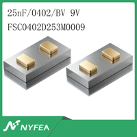 Condensateur en silicium 0402 25nF haute fréquence pour RF, micro-ondes, 5G, optique, blocage DC, OEM, ODM, personnalisé, directement de l'usine