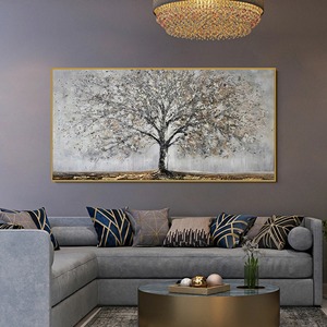 Arte Mural Enmarcado de Árbol de Banyan, Pintura Abstracta en <span class=keywords><strong>3D</strong></span> con Textura, Pintura al Óleo Hecha a Mano para Sala de Estar, Pintura Decorativa de Naturaleza sobre Lienzo - Product Image 6