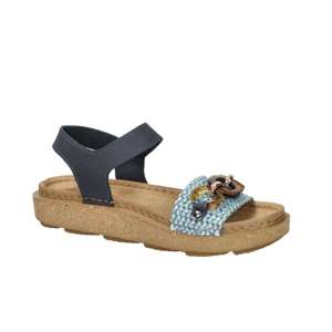 Lumberjack Women's Flat <b>Sandal</b> Blue 38 3 Cm Heel <b>Cork</b> Sole - Product Image 3