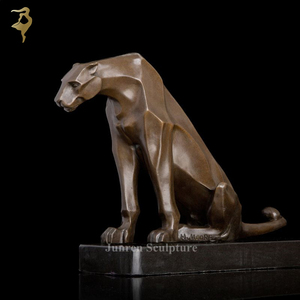 Figurine astratte personalizzate in metallo bronzo piccole sculture di <span class=keywords><strong>pantera</strong></span> in bronzo per regalo di decorazione della tavola - Product Image 5