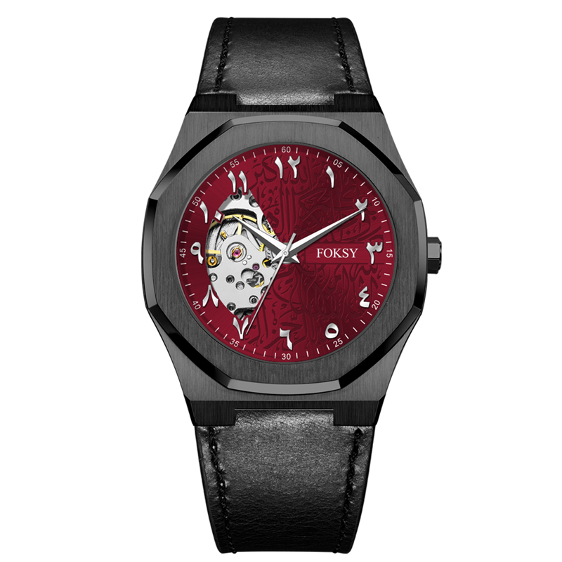 Red+Leather Strap