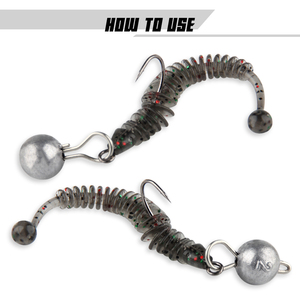 Leurre de pêche souple en plastique Spinpoler, appât artificiel en forme de ver, 0,3g/0,5g/0,8g, pour la pêche à la truite, au bar, en eau salée et en eau douce - Product Image 4