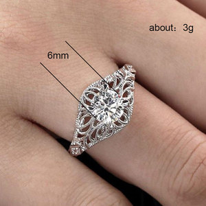 Anello Floreale Traforato per Donne, Elegante Stile Occidentale, Accessorio da Dito per Feste e Matrimoni, Idea Regalo - Product Image 5