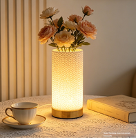 Lampe de table créative à brancher de style nordique, décoration de chevet, lumière de nuit confortable, USB, trois couleurs, tactile, minimaliste