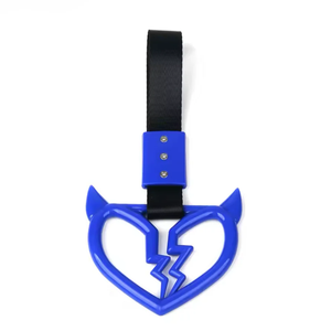 JDMotorsport88 Correa de Agarre para Coche con Diseño de Corazón Azul JDM, Anillo Tsurikawa, Correa para Tren, Autobús, Drift, con Correa Negra - Product Image 6