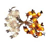 Nouvelles guirlandes lumineuses LED en plastique en forme de carotte de Pâques, avec boîte à piles, adorables lumières féériques de style animal pour une ambiance festive et décorative