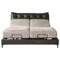 Série Smart Home Big Black Bear Lit électrique intelligent multifonctionnel à commande vocale, lit rembourré à gravité zéro pour chambre à coucher