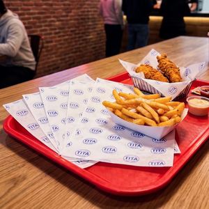 Custom Logo Food Safe Oil Resistant Wrapper <b>Paper</b> Disposable Fried Chicken <b>Wrap</b> <b>Paper</b> Fast Food Restaurant Take Out Packaging - Product Image 4