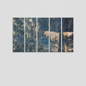 Elegant Navy Blue <b>Abstract</b> Plaster <b>Print</b> on <b>Canvas</b> Artwork,SET OF 5 <b>CANVAS</b> - Product Image 2