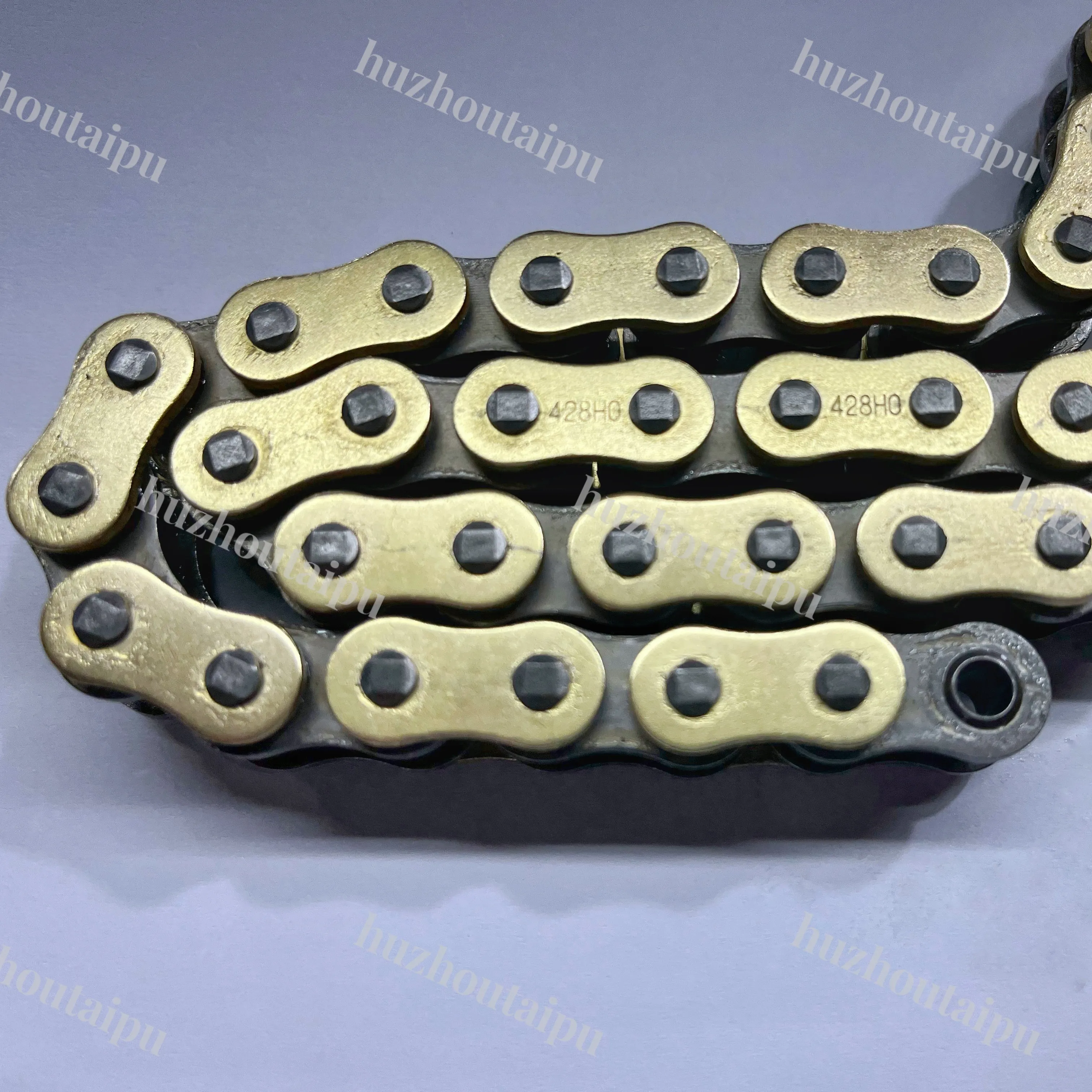Factory Motorcycle chains 428HO 120 links gold chains O-ring chain