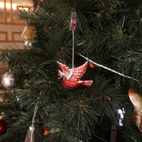 Günstige Fabrikpreise Moderne Langlebige Weihnachtsbaum-Dekorationen Kleine Metall-Vogel-Ornamente