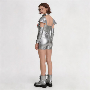 Costume de cosplay argenté pour femme Tin Man, ensemble pour Halloween, carnaval, jeu, anime, jeu de rôle, collection Printemps 2026 - Product Image 2