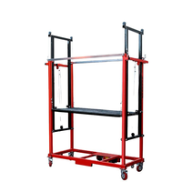 Plateforme de travail mobile électrique pliable avec échafaudage et élévateur, conception stable à vérins, plateforme élévatrice électrique pour échafaudage