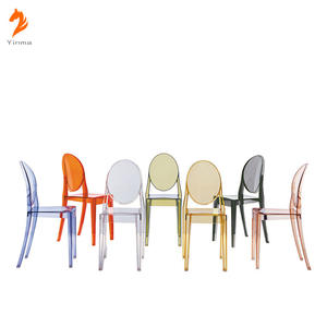 Silla de cristal transparente moderna para bodas, bambú, acrílico, respaldo redondo, Hotel, banquete, muebles para el hogar, venta al por mayor de fábrica - Product Image 5