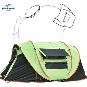 Luxury Camping Tent 4 Person Wholesale Suppliers Portable Foldable Automatic Pop-Up Outdoor Camp Tent