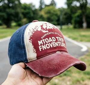 Casquette Trucker Vintage Personnalisée Effet Vieilli Unisexe en Coton avec Broderie Aventure pour Sports de Plein Air – Vente en Gros - Product Image 6