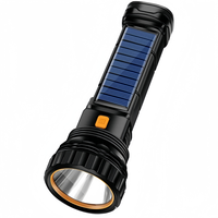 Lampe torche LED rechargeable à énergie solaire, charge USB, haute puissance, avec lumière latérale COB pour le camping, les situations d'urgence et l'utilisation en extérieur