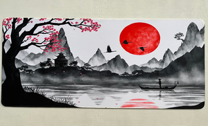 Tappetino per mouse Ink-Waasch giapponese con design Monte Fuji e Torii, tappetino da scrivania extra grande per gamer e ufficio 90x40cm - Product Image 5