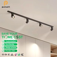 Spot LED sur rail en aluminium pliable à angle réglable, petit projecteur COB, éclairage d'accentuation minimaliste pour vitrine commerciale