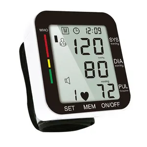 Dispositivi medici di vendita calda monitor automatici della pressione sanguigna da polso con batteria LCD