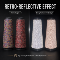 Fil et filé réfléchissants 100 % polyester personnalisés pour machine à tricoter – Super résistants pour broderie de logos sur chaussures, sacs et chapeaux