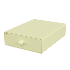 Boîte de rangement pour cosmétiques GREENSIDE, organisateur de maquillage pour table de toilette, étagère pour soins de la peau et rouge à lèvres, en matériau PP, couleur crème glacée - Product Image 6