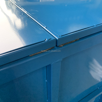 Bac à déchets pour chariot élévateur en acier robuste, trémie auto-vidante, bac à ferraille pliable, bac à ordures, rayonnages empilables, étagères