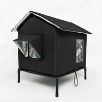 Maison pour chat d'extérieur moderne, grande, imperméable, respirante, chaude et confortable
