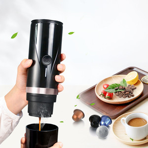 Fully Automatic <b>Portable</b> Mini <b>Coffee</b> Espresso Machine Capsule 12v Lithium Battery Rechargeable Hot Water Outdoor - Product Image 1