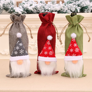New Christmas home decorations: wine bottle sleeves, new wine bottle <b>covers</b>, <b>dining</b> <b>table</b> and home decor items. - Product Image 4