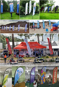 Publicité extérieure, drapeau de plage personnalisé, bannière volante bon marché, drapeau en forme de larme, support de drapeau, drapeaux à plumes, personnalisé, double face - Product Image 6