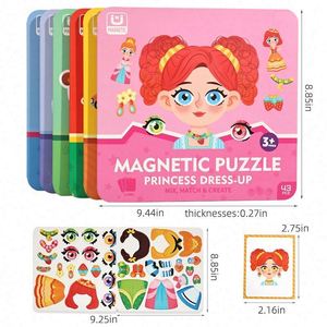 Ensemble de jeu créatif pour la maison ou en voyage, poupées princesse à habiller, livre de puzzle magnétique pour filles - Product Image 6
