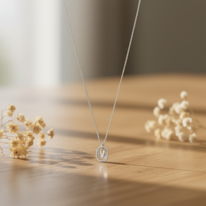 Collier avec pendentif en diamant lettre V, 10x15 cm, chaîne de collier, bijoux de mode - Product Image 3