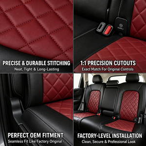 Housses de siège de voiture de luxe, ensemble complet, cuir véritable, qualité OEM, rembourrage épais en mousse, respirantes, lavables, pour Honda CR-V EX-L Hybrid - Product Image 6