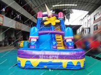Château gonflable toboggan aquatique Ice Pop pour enfant, costume bleu-bleuets gonflable, figurine d'action anime, autres jouets éducatifs, bulle