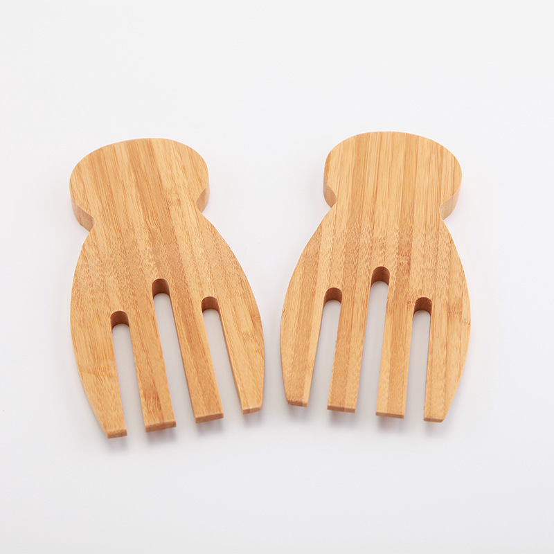 Bamboo Salad Hands, Bamboo Salad Server Set