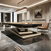 Table de billard commerciale avec surface en ardoise massif, multifonctionnelle 2-en-1 pour salle à manger et ping-pong, design OEM personnalisé de 9 pieds pour villa et club