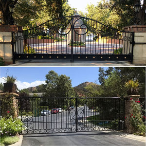 Offre Spéciale petite porte principale en fer forgé conçoit des portes en acier bon marché porte en fer forgé avec galvanisé à chaud - Product Image 3