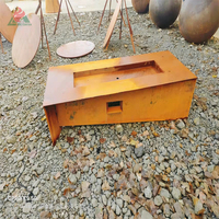 Corten – insert de foyer à gaz en acier au propane moderne