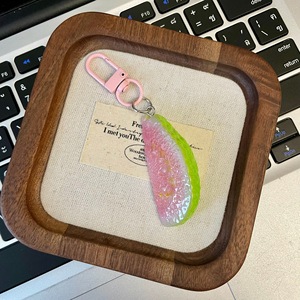 Wholesale Cute Simulation Fruit Slice Resin Keychain Realistic Kiwi Orange Watermelon Bag Charm Colorful Buckle <b>Hanging</b> <b>Ornament</b> - Product Image 6