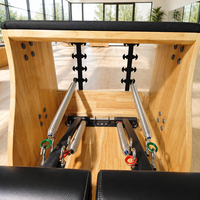 Chaise de Pilates portable en bois de chêne durable avec pédale et poignées pour équipement d'entraînement corporel professionnel en studio