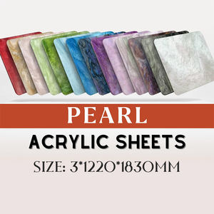 도매 진주 조개 아크릴 시트 3mm 맞춤형 아름다운 DIY 수공예 장식 흰색 커팅 서비스 13가지 색상 - Product Image 2