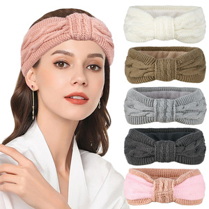 Diadema <span class=keywords><strong>el</strong></span>ástica suave <span class=keywords><strong>de</strong></span> punto <span class=keywords><strong>para</strong></span> invierno <span class=keywords><strong>para</strong></span> mujer, diadema con forro <span class=keywords><strong>de</strong></span> <span class=keywords><strong>lana</strong></span> y piel, diademas gruesas y <span class=keywords><strong>el</strong></span>ásticas <span class=keywords><strong>para</strong></span> calentar las orejas, venta al por mayor - Product Image 1