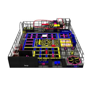 children's indoor playground equipment trampoline combination entertainment facilities Large trampoline park Manufacturer