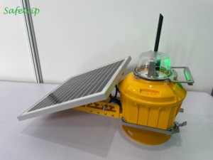 Luz de umbral de pista portátil con certificación ICAO Safetrip, alimentada por energía solar/batería, luz LED verde unidireccional para <span class=keywords><strong>aeropuerto</strong></span> - Product Image 6