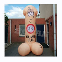 Ballon gonflable géant en forme de pénis/coq argenté en vente chaude